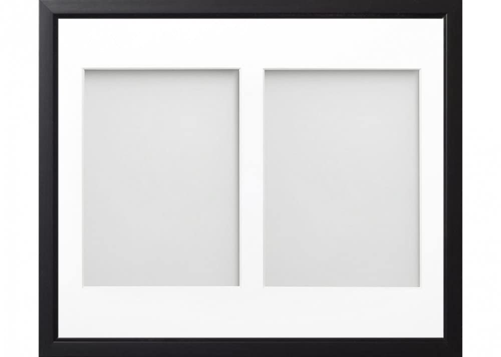 Frame Company Drayton Multi Aperture Photo Frame, Black, 12x10 for 7x5 inch (x2)