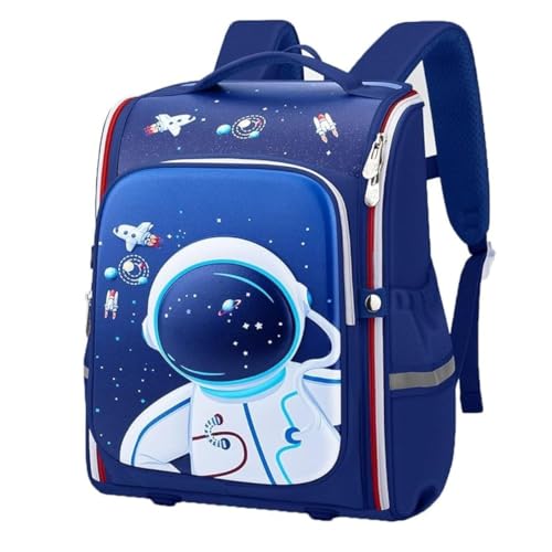 Image of Kids School Bag for Boys Girls 6-10 Years, Bear Graphic Flap Backpack, Lightweight Waterproof School Bag with Large Capacity, Padded Straps, Durable Backpack for School