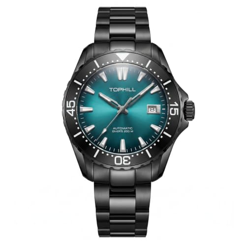 Image of TOPHILL Men Watches Automatic Mechanical Watches - Dive, GMT, Chronograph & Dress Styles | 316L Stainless Steel, Sapphire Crystal, Ceramic Bezel | 5ATM-300M Waterproof with Super Luminous | Classic Business & Sport Casual