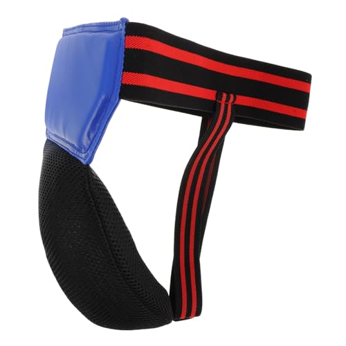GOOHOCHY Men's Boxing Cup Groin Guard for Sports Abdomen Protectors Martial Arts Groin Protector Comfortable and Sturdy Blue