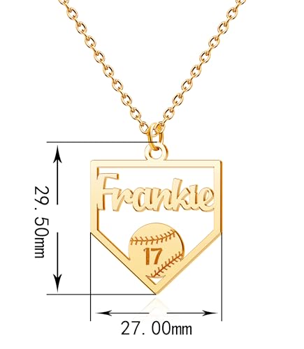 Pugster Custom Baseball Necklace - Personalized Home Plate Custom Softball Gifts for Baseball Mom4