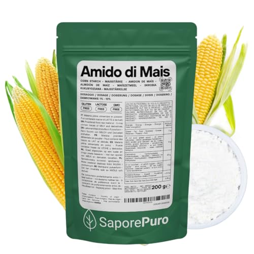 Saporepuro Amido di mais Nativo 200 gr - Addensante naturale - Gluten Free