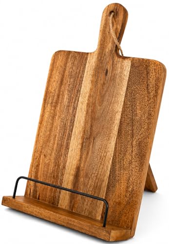 Decorative Wooden Cookbook Display Stand Recipe Book Holder For Kitchen Countertop...