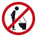 deformaze Sticker Bitte nicht im Stehen pinkeln - Stehpinkler verboten Aufkleber Ø 8 cm für Bad Toilette WC Deckel Spülkasten Badezimmer