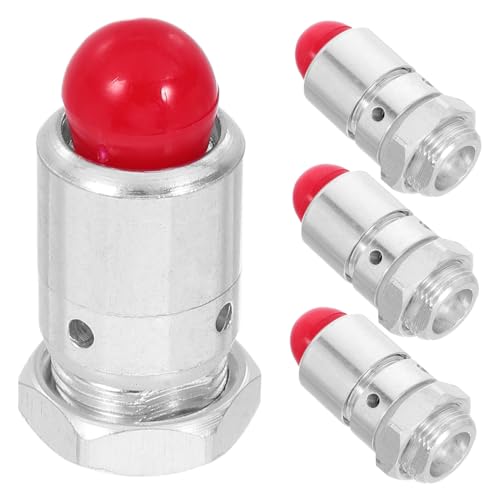 Mikikit 4 Piezas Válvula de Seguridad para Olla Presión Cocina de Liberación Rápida de Vapor Regulador Seguro Resistente y Fácil de Limpiar Compatible con Estándar