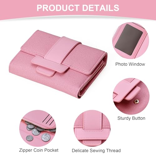 Image of Wallet Women Ladies Card Purse Small Billfold with Zipper Coin Pocket