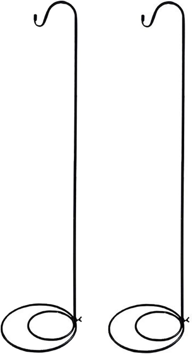 Firlar 4 Pcs Shepherds Hooks for Outdoor, Shepherd Hooks for Hanging Plants, Indoor Hanging Plant Stand Garden Hanging Stake for Lantern Stand Bird Feeder Solar Light Plant Hanger Wedding Decor (4)