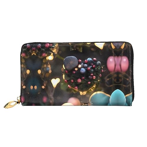 Grand portefeuille long femme noir pour cartes au quotidien