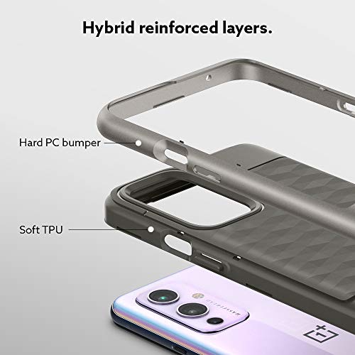 Image of CASEOLOGY by Spigen Parallax for OnePlus OnePlus 9 5G Case, OnePlus 9 5G Back Cover - TPU + Poly Carbonate｜Ash Gray