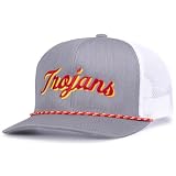 Pacific Headwear NCAA USC Trojans Men's Trucker Snapback Braid Cap OS Multi