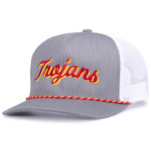 Pacific Headwear NCAA USC Trojans Men's Trucker Snapback Braid Cap OS