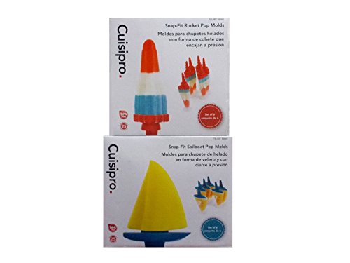Cuisipro Ice Cream Pop Mold Popsicle Mold Rocket Pop and Sailboat Molds 12Pc ;from#amanient