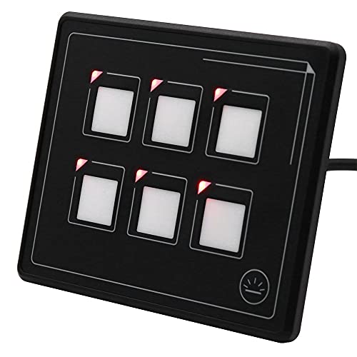 Interruptor de Panel Táctil 12-24V Coche Universal 6P Led Control de Membrana Accesorios 5