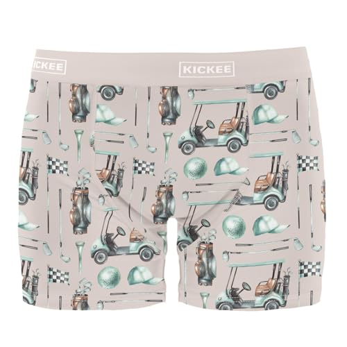 KICKEE Men’s Print Boxer Brief Underwear, Silky Soft Printed Briefs for Men