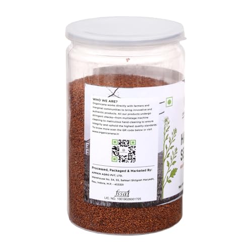 Image of Organicana Halim Seeds 500g (Pack of 1)- Garden Cress | Aliv Seed | Asaliya | High in Fibre and Omega 3 | Garden Cress | Asalia | Haleem seed | Immunity Booster Superfood