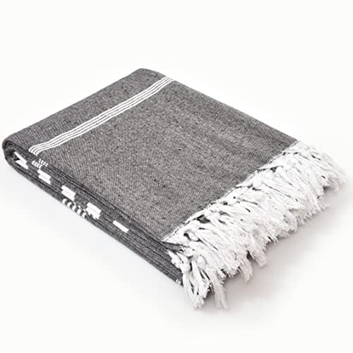 Image of 210 TC Handmade Double Bedsheet | Without Pillow Cover | Handloom Cotton Bedsheets for Double Bed | Bed Sheet Size (90X100 Inches, 7.5 x 8.3 Feet | Hit Grey)