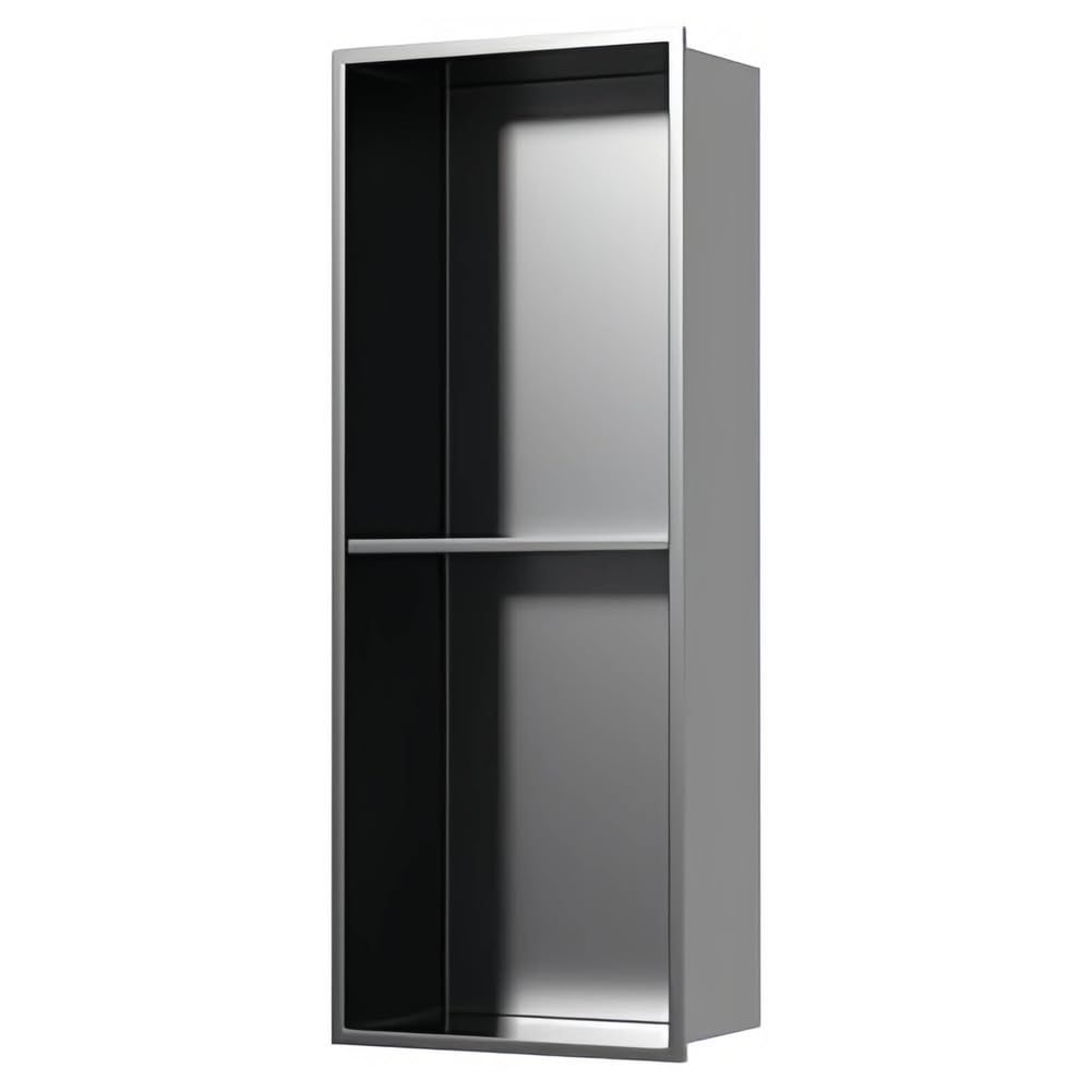 AYCDL Wall-Mounted Shower Recessed Shelf for Bathroom Easy Installation Above Waterproof Storage Solution Modern Design Space-Saving nizer,Grigio-70x28cm
