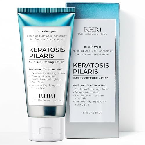 Rida Hair Research Institute Keratosis Pilaris Lotion With Glycolic Acid, Aha & Bha Exfoliating | Strawberry Legs, Kp & Ingrown Hair Treatment | Bumpy Skin Body Lotion cover