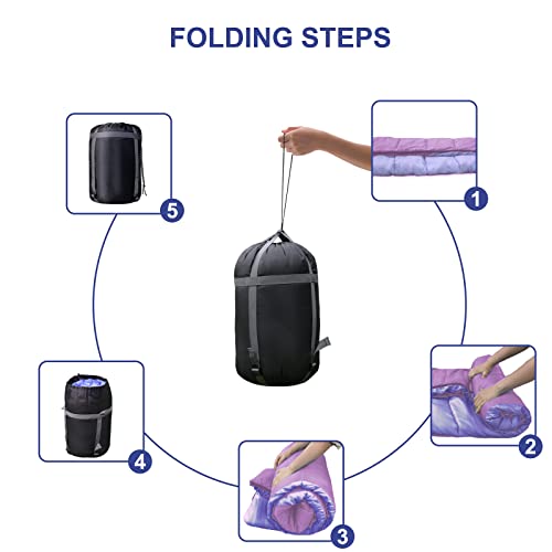 Camping Sleeping Bags For Adults Kids - All Season Warm & Cold Weather Backpacking Hiking Xl Size Roomy Camping Gear Equipment For Couples Outdoor Car Family Travelling - Lightweight & Waterproof #TOP5