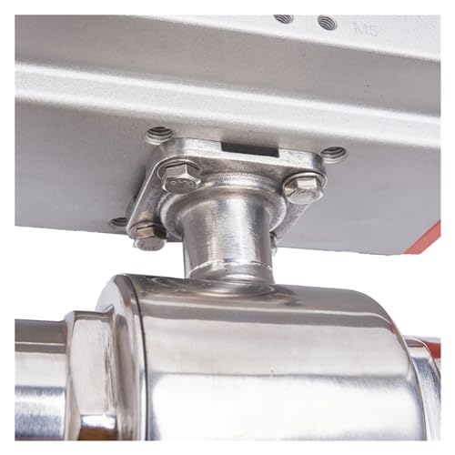 Vanne sanitaire en inox 304 de 38mm dotée d'un vérin pneumatique double effet durable
