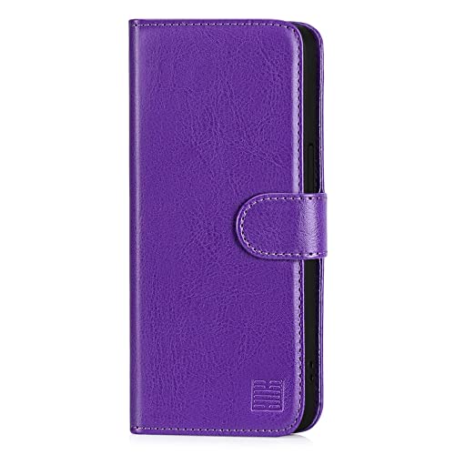 32nd Book Wallet PU Leather Flip Case Cover For Apple iPhone 14 (6.1"), Design With Card Slot and Magnetic Closure - Purple - Image 3