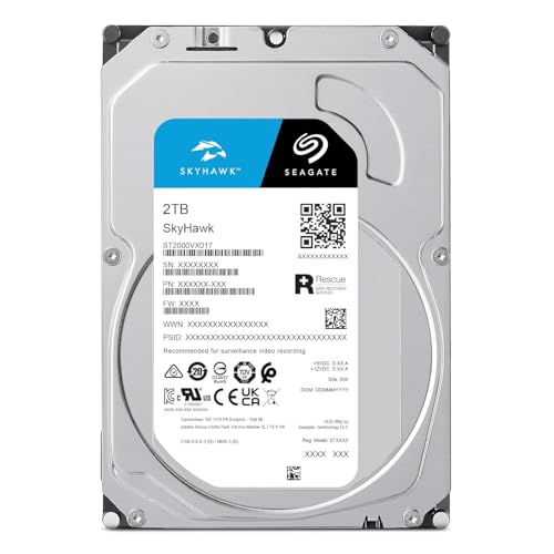 Image of Skyhawk 2TB Video Internal Hard Drive HDD - 3.5 Inch SATA 6Gb /s 256MB Cache for DVR NVR Security Camera System with in-House Rescue Services