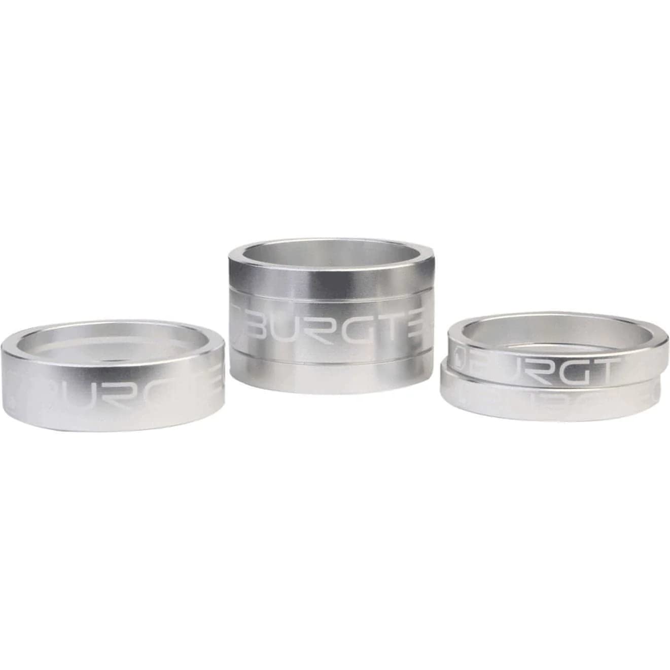 Burgtec Stem Spacer Kit Rhodium Silver 5mm Spacer x2 10mm Spacer 20mm