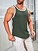 UNCLECAT Mens Sleeveless Tank Tops Workout Muscle Gym Knitted Shirt Athletic Bodybuilding Slim Fit Ribbed T Shirts Army Green