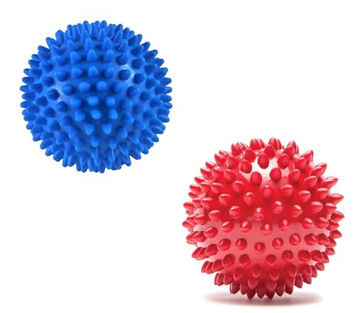 Image of Bodylastics 2 x Acupressure Spike Massage Balls for Deep Tissue, Muscle Recovery & Myofascial Release | Foot, Back, Neck & Shoulder Pain Relief | Portable, Spiky Trigger Point Therapy for Gym & Home