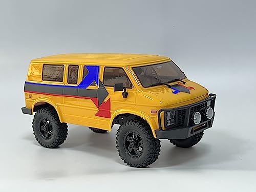HobbyPlus CR18P Rock Van EVO (Yellow) - HBP 4WD RC Crawler 2.4Ghz 4 Channel TX, 1/18 Scale RC Cars...