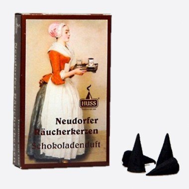 Huss Räucherkegel Neudorfer Räucherkerzen aus dem Erzgebirge - 24 Stück - Weihnachtsduft - Schwarz - 1 Packung