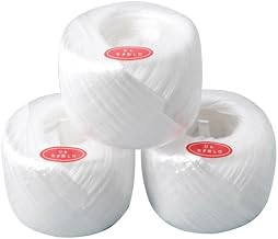 Vinyl Packing String String Translucent White PP String Packaging Tape 2.0 inches (50 mm) x 590.4 ft (150 m) 3 Pieces Pack Binding String Packaging Work Supplies Binding Supplies PP Tape Moving Waste