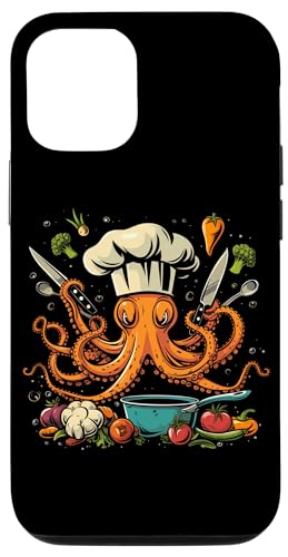 iPhone 14 Chef Octopus Kraken Funny Cooking Sous Chef Cook Case