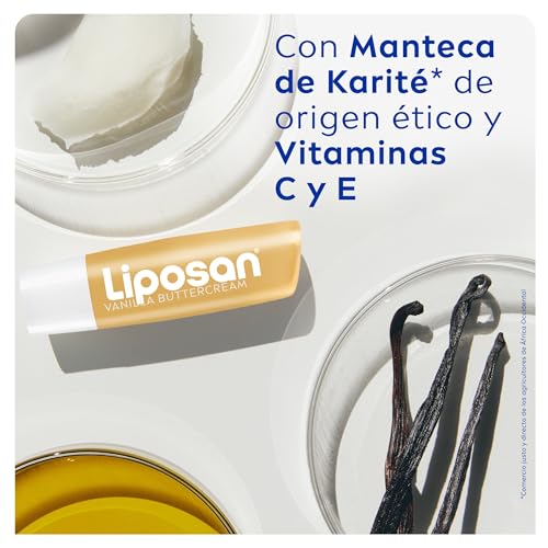 Liposan Vainilla (1 x 5,5 ml), bálsamo labial de cuidado intensivo, cacao de labios de textura ligera, bálsamo hidratante para unos labios suaves y tersos - imagen 4