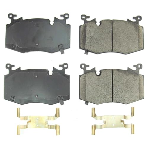 Image of PowerStop Front Brake Pads for Cadillac CT6 2019-20 - Z17 Ceramic Brake Pads with Installation Hardware, 17-8002