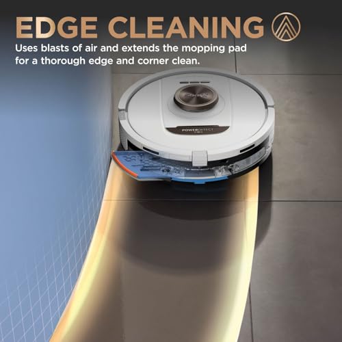 Shark PowerDetect Robot Vacuum and Mop with 60-Day Self-emptying and Cleaning Base - 3D LiDAR Navigation - Wi-Fi/App - 3 Anti-microbial Pads, 1 Odour Cartridge and 2 Brushes Incl. - White - Image 7