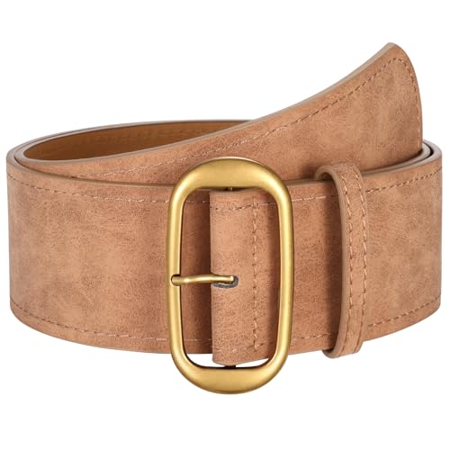 SUOSDEY Women Wide Waist Belt for Dresses Suede Chunky Belt