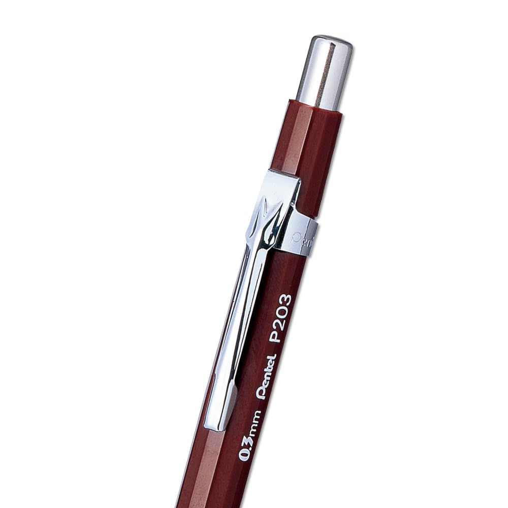 Pentel Sharp 200 P203 Druckbleistift, 0.3 mm, Härtegrad HB, braun (12 Stück)