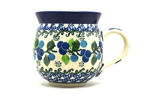 Taza Polish Pottery 11 oz Bubble Azul miniatura 1
