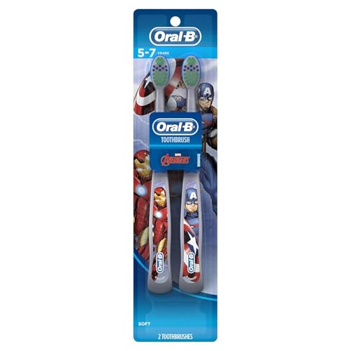 Oral-B Kid's Manual Toothbrush Featuring Marvel's Spiderman, Soft Bristles, for Children and...