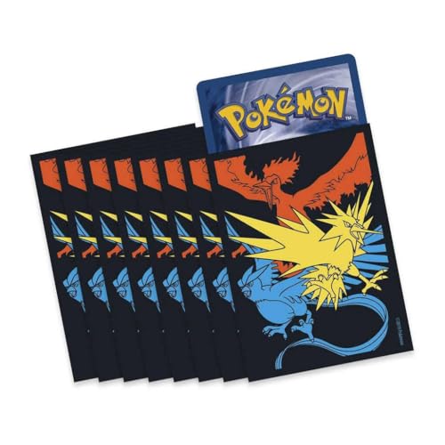 Card Sleeves - 1x Päckchen mit 65 Elite Trainer Sleeves (eine Packung, zufälliges Design) kompatibel mit Pokemon Karten