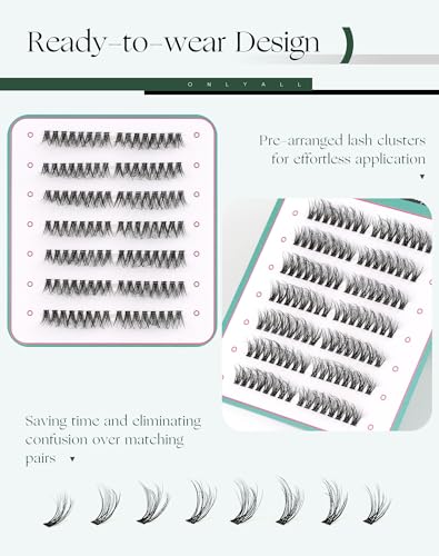 Individual Eyelashes 3D Mink False Lashes Wispy EyeLash Fluffy 112 Pcs (11.5-16MM Pre-styled-Doll-7Pair) N06 - Image 3