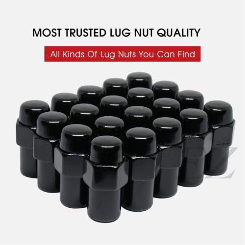 Image of Cragar Standard Mag Lug Nut 1 /2 inch-20 Black with Chrome Offset Washer Set of 24 Pcs