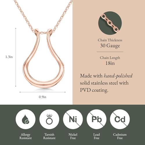 Original Patented Necklace - Stainless Steel Ring Holder - Women & Men Wedding & Engagement Ring Necklace - Gift for Her - Mother, Mom, Wife, Nurse, Doctor 5