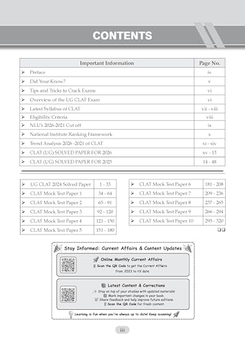 Image of Oswaal CLAT (UG) (Common Law Admission Test) | 10 Mock Test Papers | For 2027 Admission Test