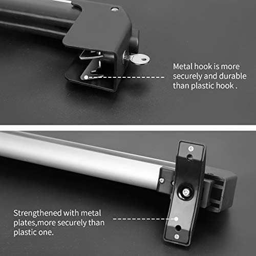 CAR DRESS Universal Car Ski Snowboard Roof Racks, 2 PCS Deluxe Ski Roof Rack Carriers Snowboard Top Holder, Lockable Fit Most Vehicles Equipped Crossbars - Thumbnail 2