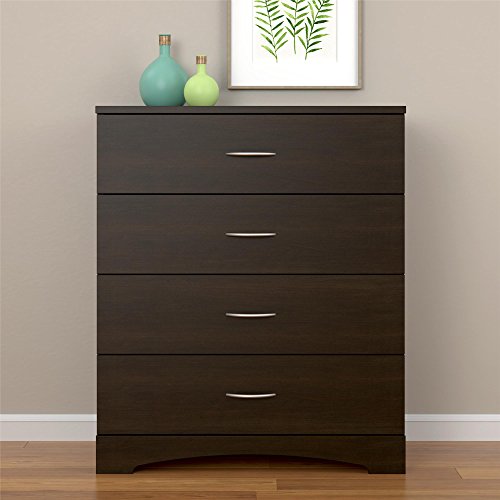Ameriwood Home Crescent Point 4 Drawer Dresser, Espresso