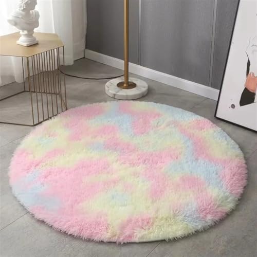 Tapis rond en peluche mignon pour réchauffer les pieds 60cm - 3