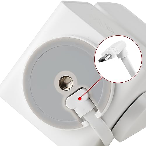 Uogw 3 Pack 25FT/7.5M Power USB Extension Cable Compatible with WYZE Cam Pan V3, USB to 90 Degree Micro USB,L-Shaped Flat Power Cord Charging for WYZE Cam Pan V3 (White)