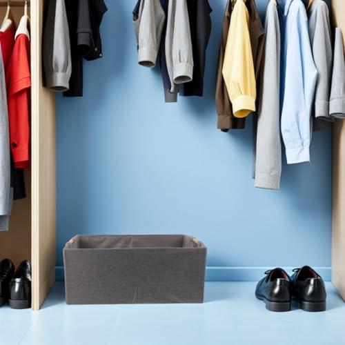 Cesta de almacenamiento de tela resistente con asas para el hogar 6